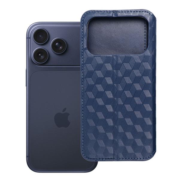Etui z klapką na iPhone 17 Cubic Book niebieskie