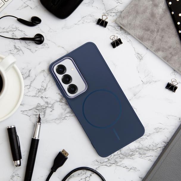 Futerał do Samsung A07 Frame Mag Cover zgodny z MagSafe granatowy