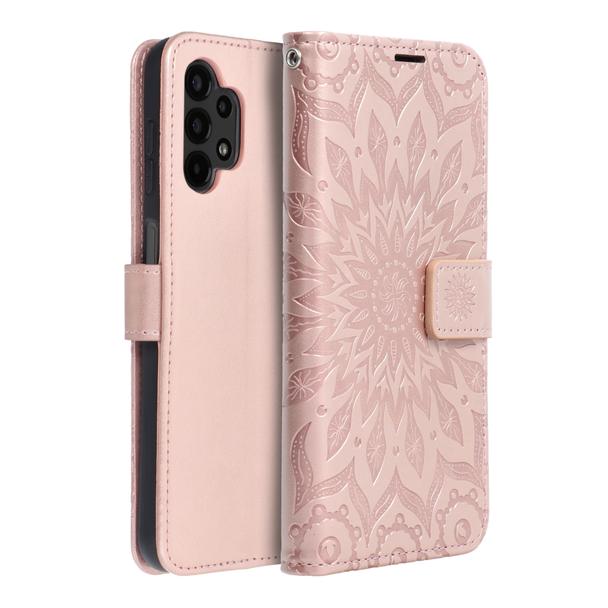 Etui z klapką na Samsung A13 4G Mezzo Book mandala złoto-różowe
