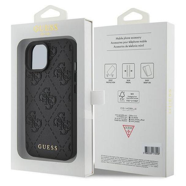 GUESS futerał do IPHONE 15 GUHCP15SP4EPMK (Quilted 4G Classic) czarny
