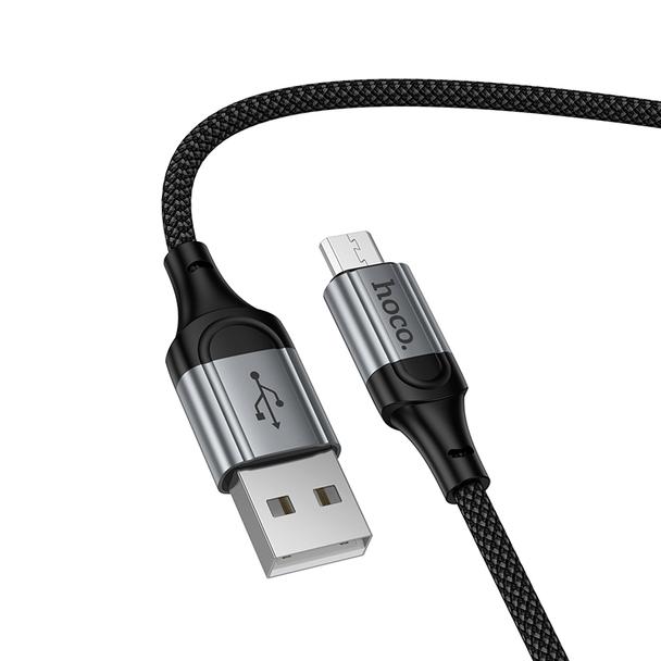Kabel USB A do Micro USB Hoco 2,4A 1,5 m X121 czarny