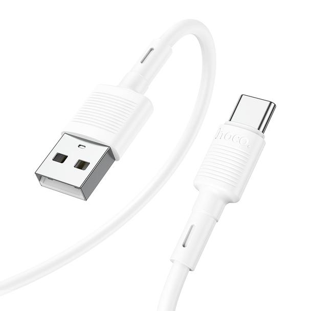 Kabel USB A do USB C Hoco 3A 1 m X83 biały