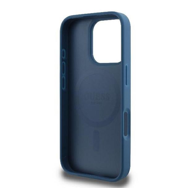 GUESS futerał do IPHONE 16 Pro kompatybilny z MagSafe GUHMP16LP4RPSB (4G Printed Stripes) niebieski