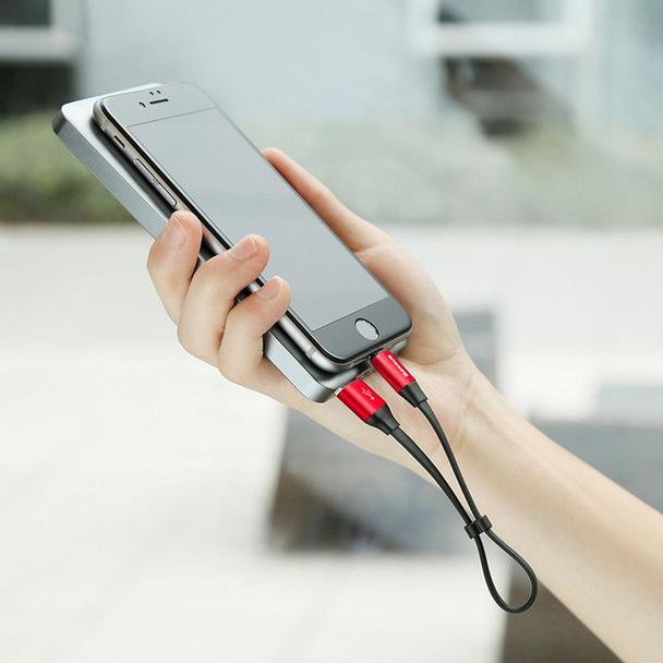 BASEUS kabel USB A do Lightning 2A Nimble CALMBJ-B91 0,23 m czarno czerwony