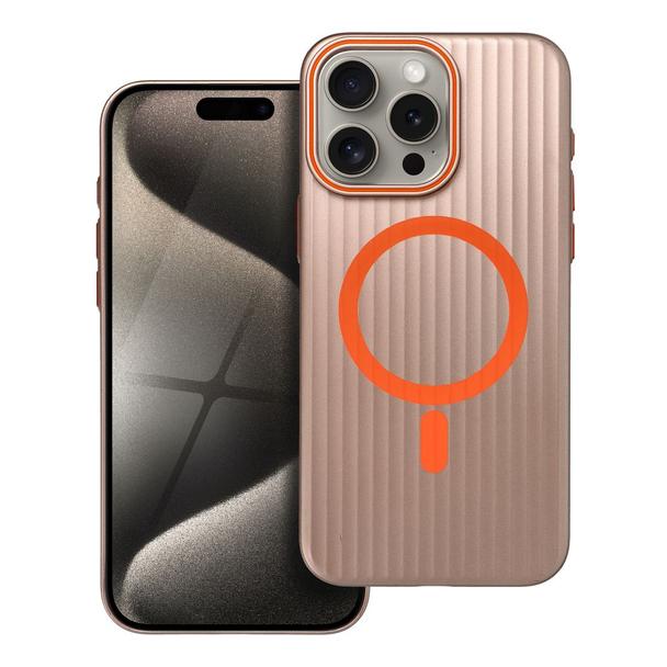 Futerał do iPhone 15 PRO MAX Simply zgodny z MagSafe tytanowy pustynny
