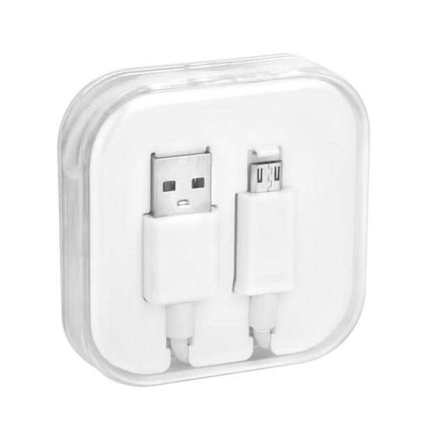 Kabel USB A do Micro USB 1A 1 m box biały
