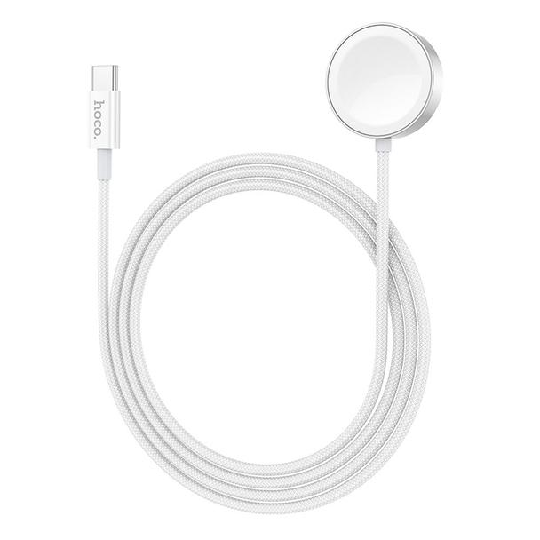 Ładowarka indukcyjna Hoco 2,5W USB C kompatyblina z Apple Watch i Samsung Watch CW59 biała