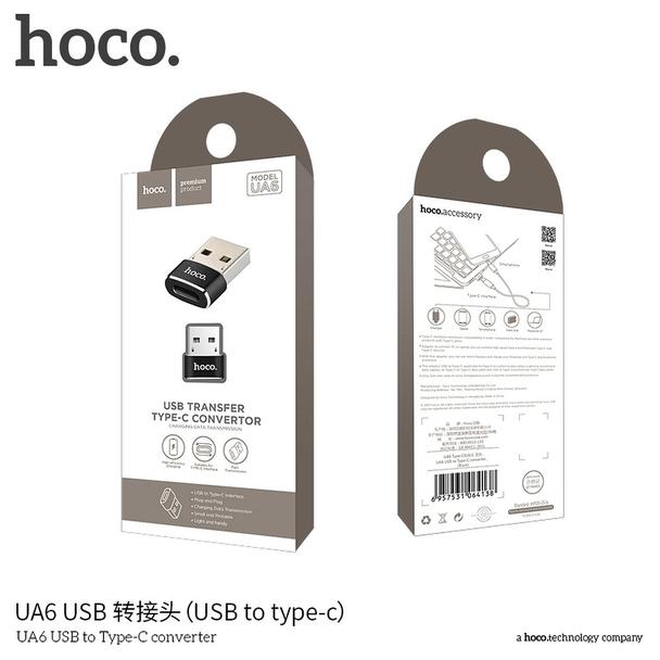 Adapter OTG USB A do USB C Hoco UA6 czarny