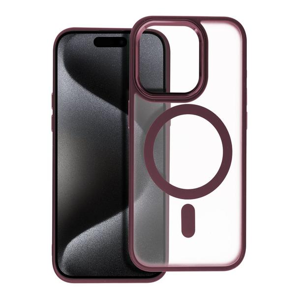 Futerał do iPhone 15 PRO Matte Mag Cover zgodny z MagSafe czerwony