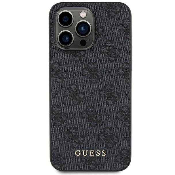 GUESS futerał do IPHONE 15 Pro GUHCP15LG4GFGR (4G Metal Logo) szary