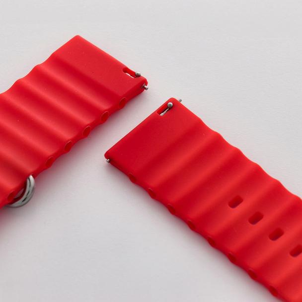 Pasek do zegarka 22 mm Titmo Strap S2 silicone czerwony