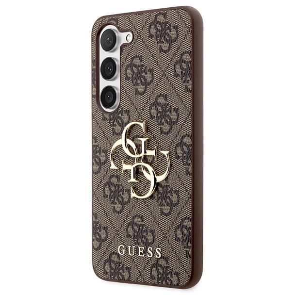GUESS futerał do SAMSUNG S24 GUHCS24S4GMGBR (Leather 4G Metal Logo) brązowy
