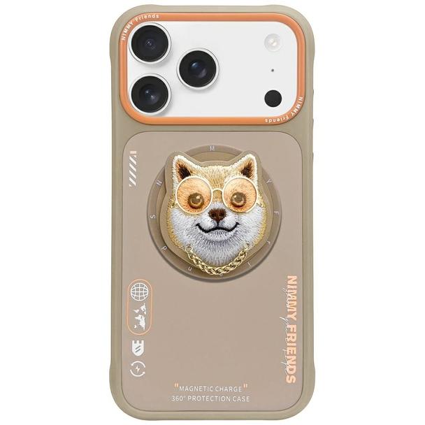 NIMMY futerał GLASSES COOL DOG kompatybilny z MagSafe do IPHONE 17 Pro Max beżowy