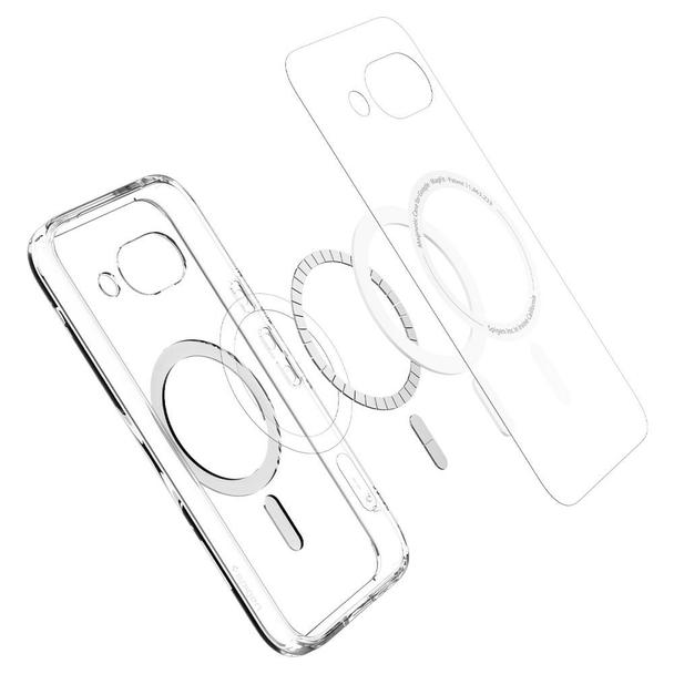 SPIGEN futerał ULTRA HYBRID MAG kompatybilny z MagSafe do GOOGLE PIXEL 9A clear/white