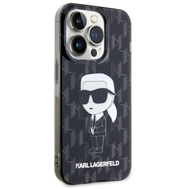 KARL LAGERFELD futerał do IPHONE 15 Pro Max KLHCP15XHNKMKLK (Ikonik Monogram) czarny