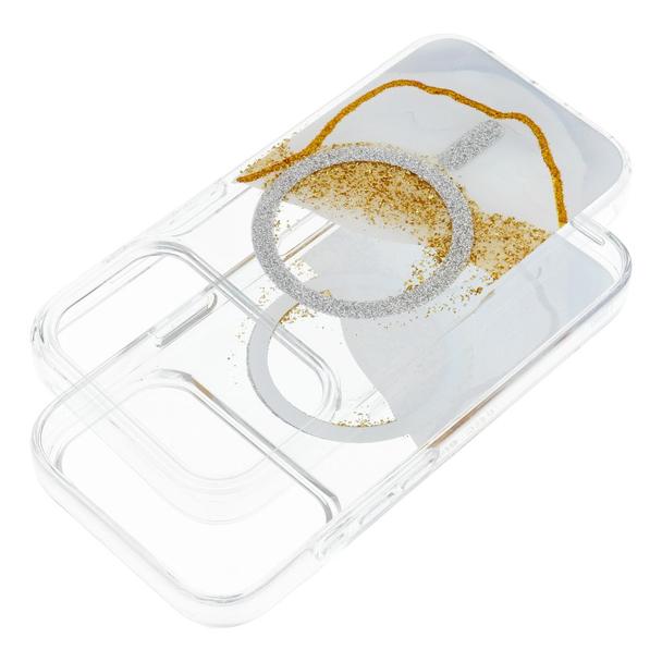 Etui na iPhone 18 Pro / 17 Pro Golden zgodne z MagSafe białe