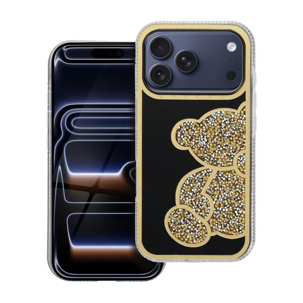 Etui na iPhone 18 Pro / 17 Pro Teddy Bear złote