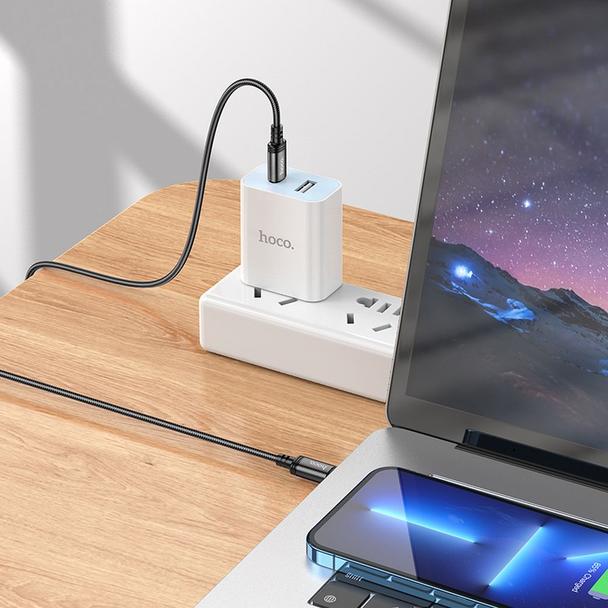 Kabel USB C do USB C Hoco 3A 60W 2 m X89 czarny