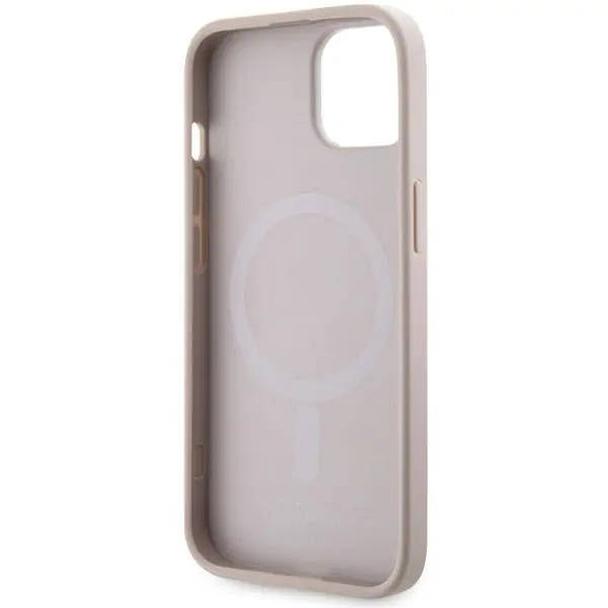 GUESS futerał do IPHONE 14 kompatybilny z MagSafe GUHMP14SHGCFSEP (GCUBE Stripes) różowy
