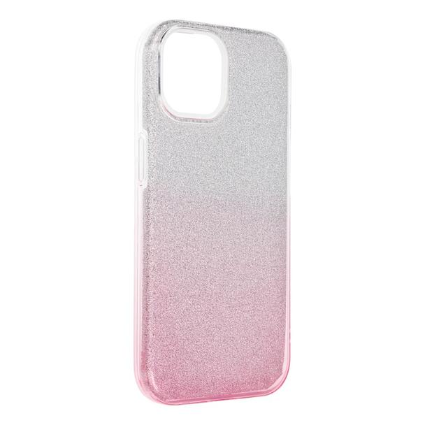 Futerał do iPhone 15 Shining transparentny różowy