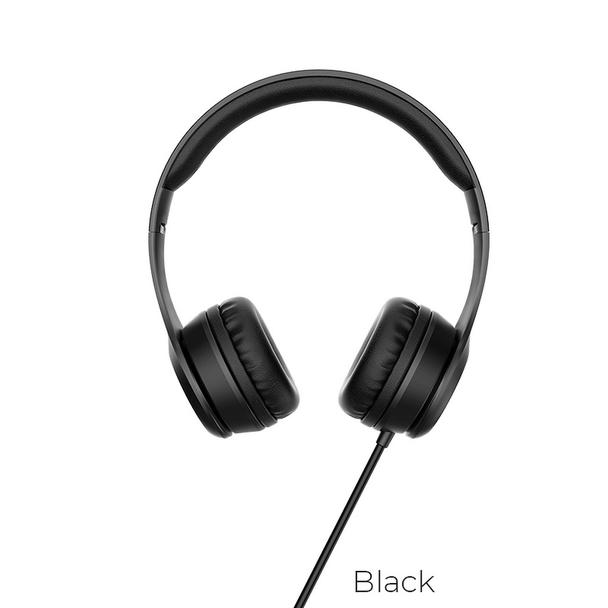 Słuchawki przewodowe nauszne Jack 3,5 mm Hoco W21 czarne