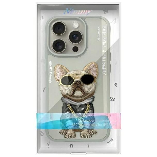 NIMMY futerał GLASSES COOL DOG do IPHONE 15 Pro szary