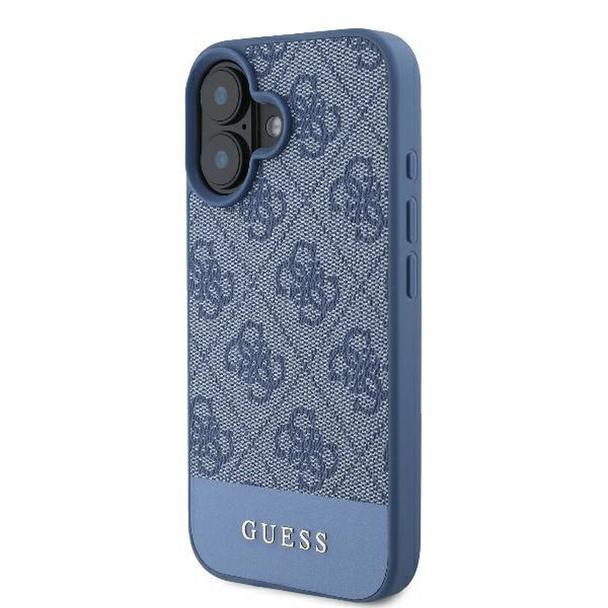 GUESS futerał do IPHONE 16 GUHCP16SG4GLBL (4G PU Bottom Stripe) niebieski