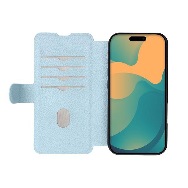 Etui z klapką na iPhone 17 PRO / 18 PRO Max Protect RFID jasnoniebieskie