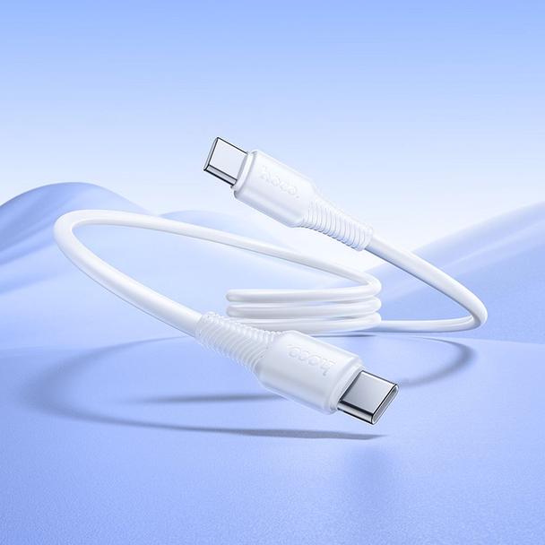 Kabel USB C do USB C Hoco 3A 60W 1 m X120 biały