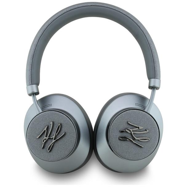 Słuchawki bezprzewodowe nauszne ANC KARL LAGERFELD Grained Initials KF003084 szare