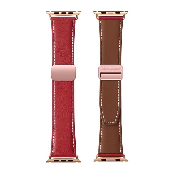 DUX DUCIS pasek YA skórzany do Apple Watch 38 / 40 / 41 mm czerwony