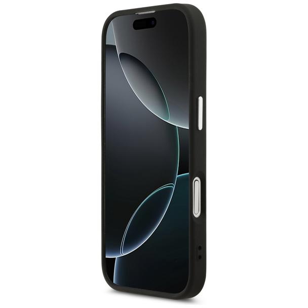 GUESS futerał do IPHONE 17 kompatybilny z MagSafe GUHMP17SPGTSPSK (Grained PU Triangle Logo) czarny