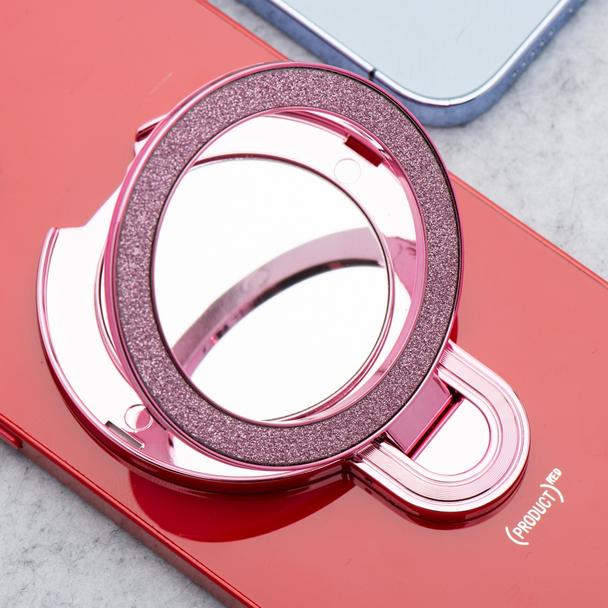 Stojak na telefon CIRCLE MIRROR - naklejany - różowy