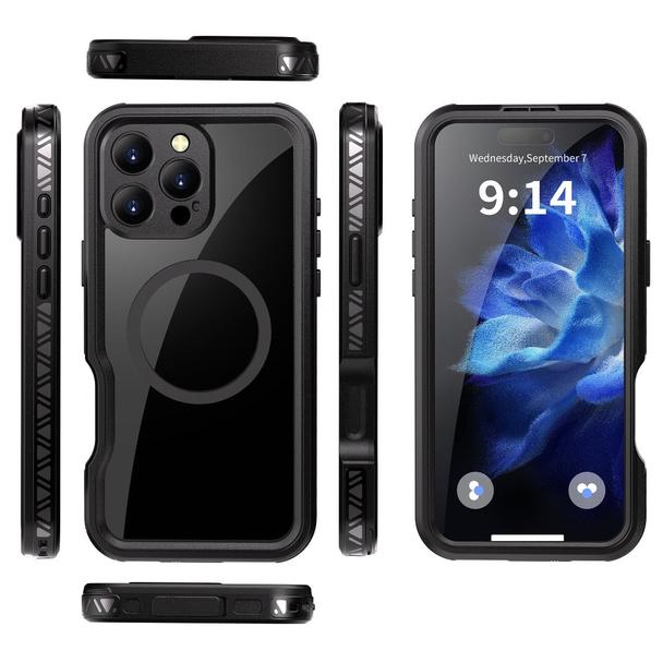 Futerał do iPhone 16 PRO MAX Shellbox GT wodoodporny zgodny z MagSafe czarny