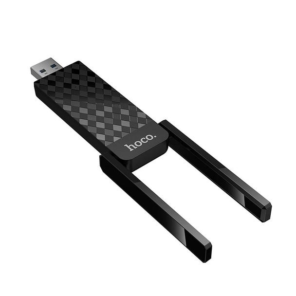 Karta sieciowa WiFi 6 USB A (2 anteny) Hoco HI34 black