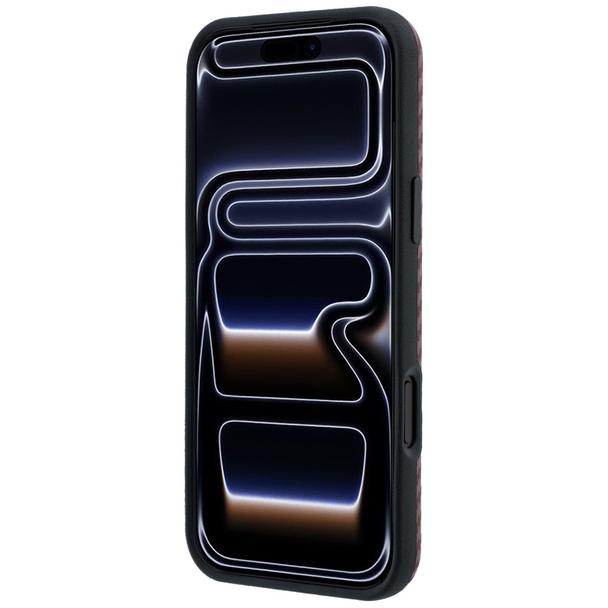 BMW futerał do IPHONE 18 Pro/17 Pro kompatybilny z MagSafe (Carbon Metal Logo) burgundowy