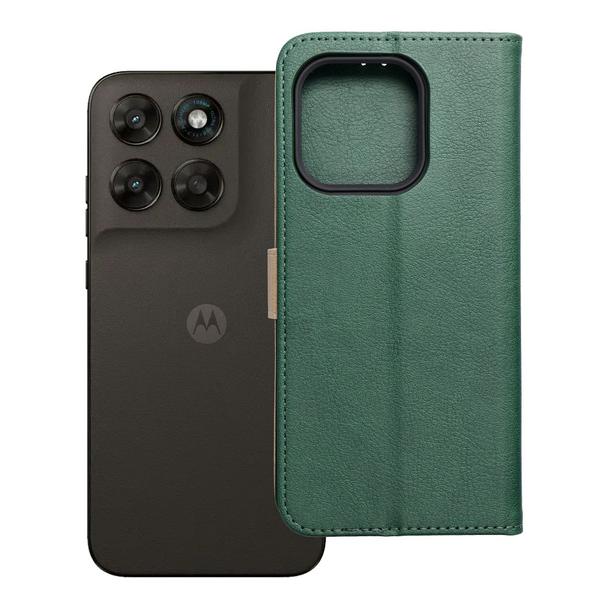 Etui z klapką na Motorola G67 / G77 Split Book zielono-złote