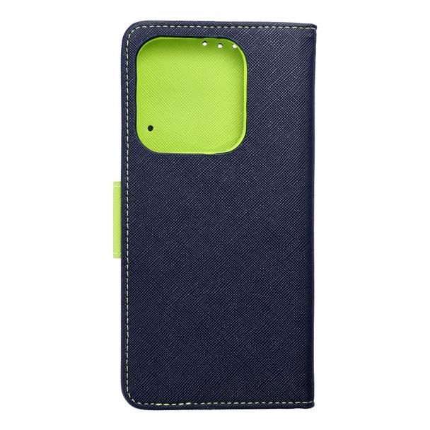 Etui z klapką na Xiaomi Redmi NOTE 14 5G Fancy Book granatowo-limonkowe