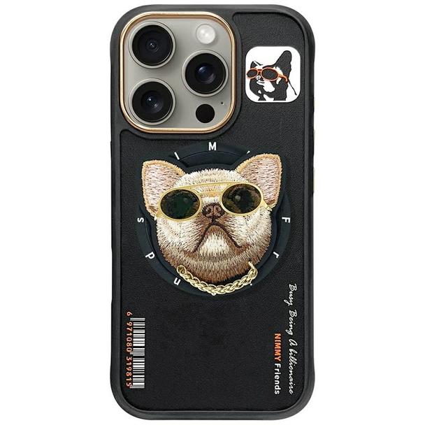 NIMMY futerał GLASSES COOL DOG kompatybilny z MagSafe do IPHONE 16 Pro czarny