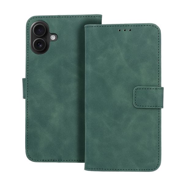 Etui z klapką na iPhone 16 PLUS Tender Book zielone