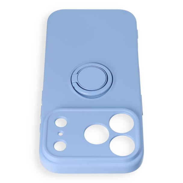 Etui na iPhone 18 Pro / 17 Pro Silicone Ring jasno niebieskie