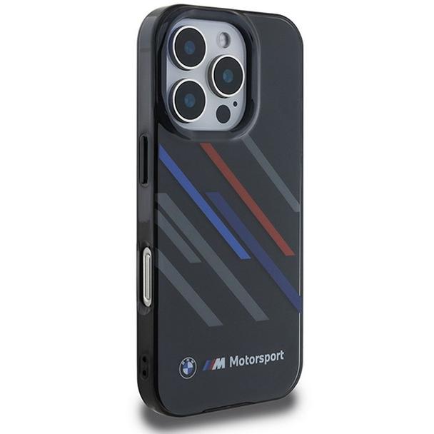 BMW futerał do IPHONE 16 Pro BMHCP16L23HTRAK (Motorsport IML Random Stripes) black
