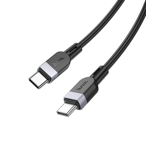 Kabel USB C do USB C Hoco 3A 60W Silikonowy 2 m X109 czarny