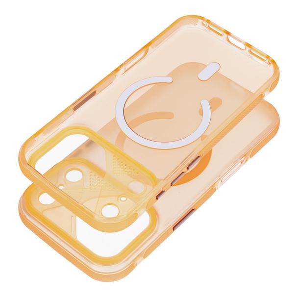 Etui na iPhone 17 PRO Aurora zgodne z MagSafe pomarańczowe