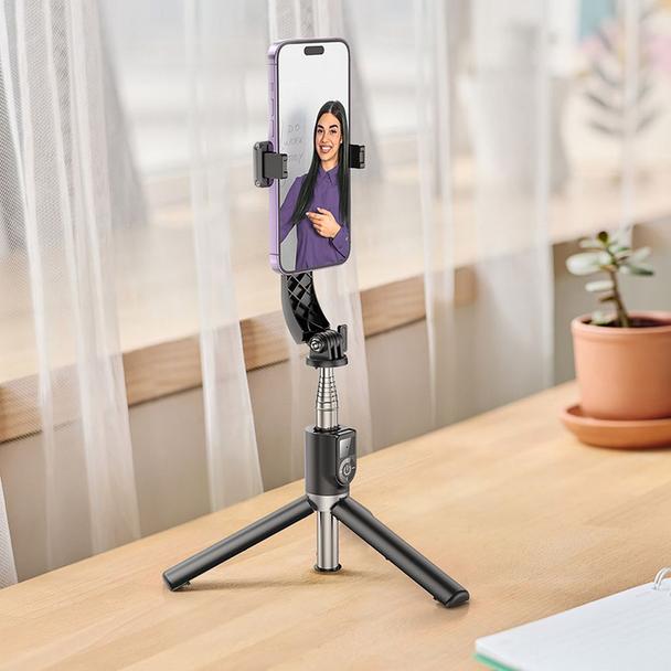 Selfie stick Hoco tripod z pilotem bezprzewodowym K20 czarny