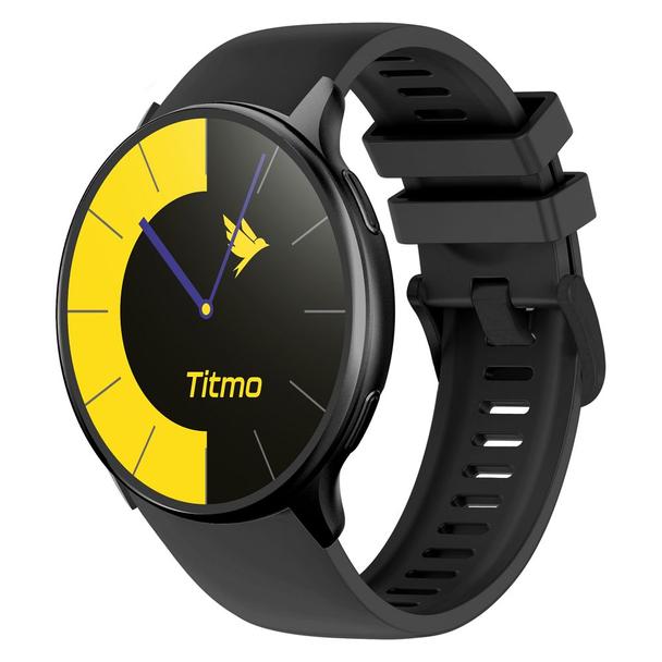 Smartwatch TITMO O-200 (GPS, AMOLED, bluetooth call, pasek silikonowy) czarny 0INT
