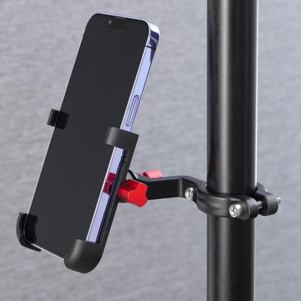 Uchwyt rowerowy / na hulajnogę na telefon aluminiowy FSBHD-106-3 czarny