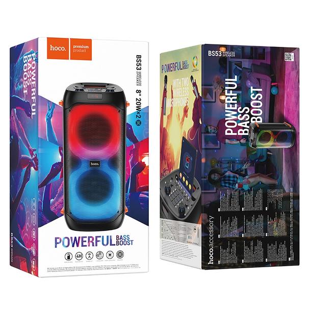 Zestaw do karaoke bluetooth 2 x 20W 4h Hoco BS53 czarny