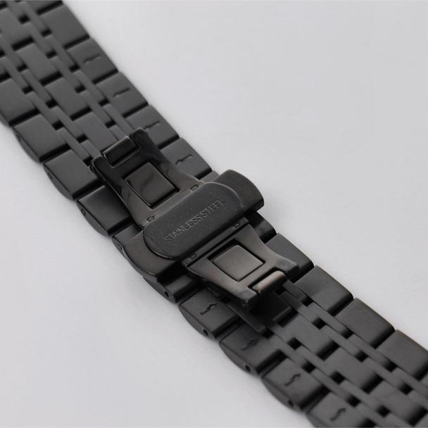 Pasek do zegarka 22 mm Titmo Strap S4 stalowa bransoleta czarny