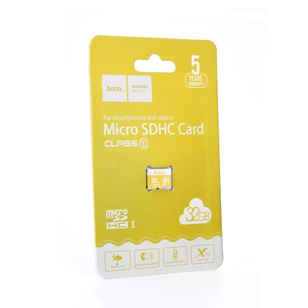 Karta microSD 32GB class 10 Hoco żółta